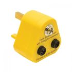 Earth Bonding plug with 10mm stud and banana sockets