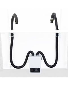 The two-arm BOFA V250 setup allows two users safe extraction of fumes. This image we produced here at Somerset Solders.