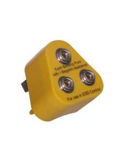 An earth bonding plug with all the connector sockets being 10mm studs for grounding cord connections.