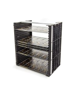 The Fami 21 slot PCB rack is manufactured by iMilani. Strong and sturdy construction and adaptable to add further centre walls. 