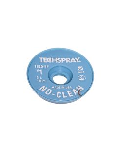 The Techspray 1820-5F 0.90mm no clean braid on a 1.5mm bobbin