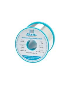 A lead-free solder wire with a rosin free (colophony-free) flux core.